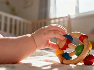 Biurko z planerem i klepsydrą, symbolizujące organizację czasu i równowagę w planowaniu zajęć dodatkowych dziecka.