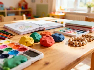 Przytulny, minimalistyczny pokój dziecięcy z fotelem bujanym i miękkim kocykiem, tworzący spokojną atmosferę dla niemowlęcia.