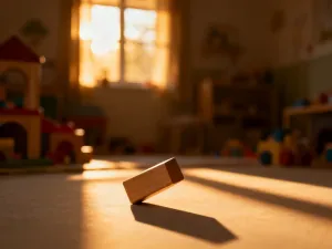 Mata edukacyjna z kontrastowymi zabawkami dla noworodka na puszystym dywanie w jasnym, przytulnym pokoju dziecięcym.