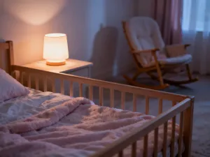 Dwie pluszowe zabawki siedzące obok siebie na fotelu, symbolizujące powiększenie rodziny i przygotowanie do roli rodzeństwa.