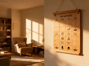 Dwie ilustracje z lisem w lesie przygotowane jako gra typu „znajdź różnice” dla dzieci.