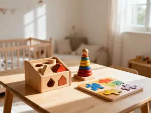 Biurko nastolatka z notatkami, słuchawkami i zegarem, obrazujące wyzwania w organizacji nauki przy ADHD.
